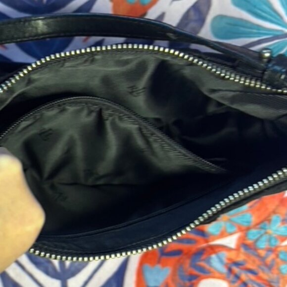 RARE Lauren by Ralph Lauren Black Velvet Crescent Evening Bag w Tassel - Picture 10 of 12